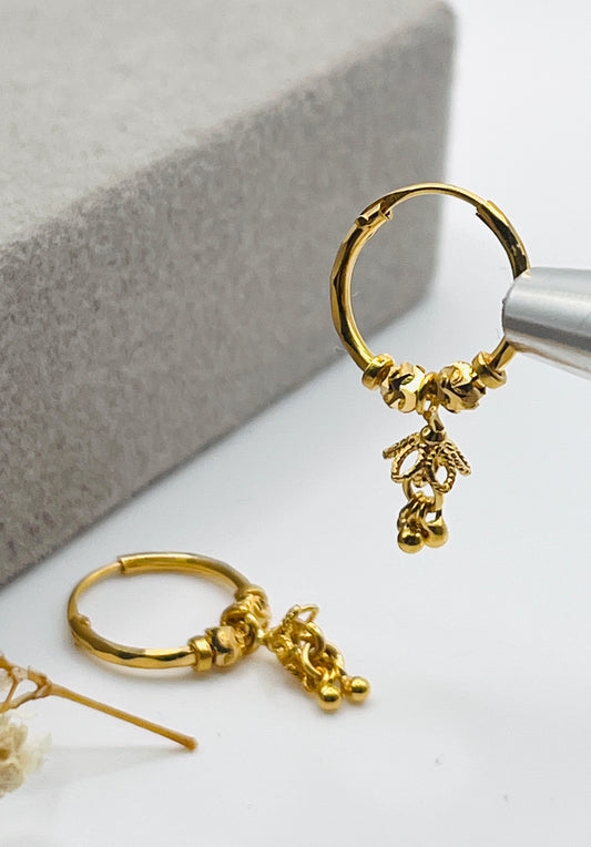 Mini Jumka Hoops in 18carat Gold