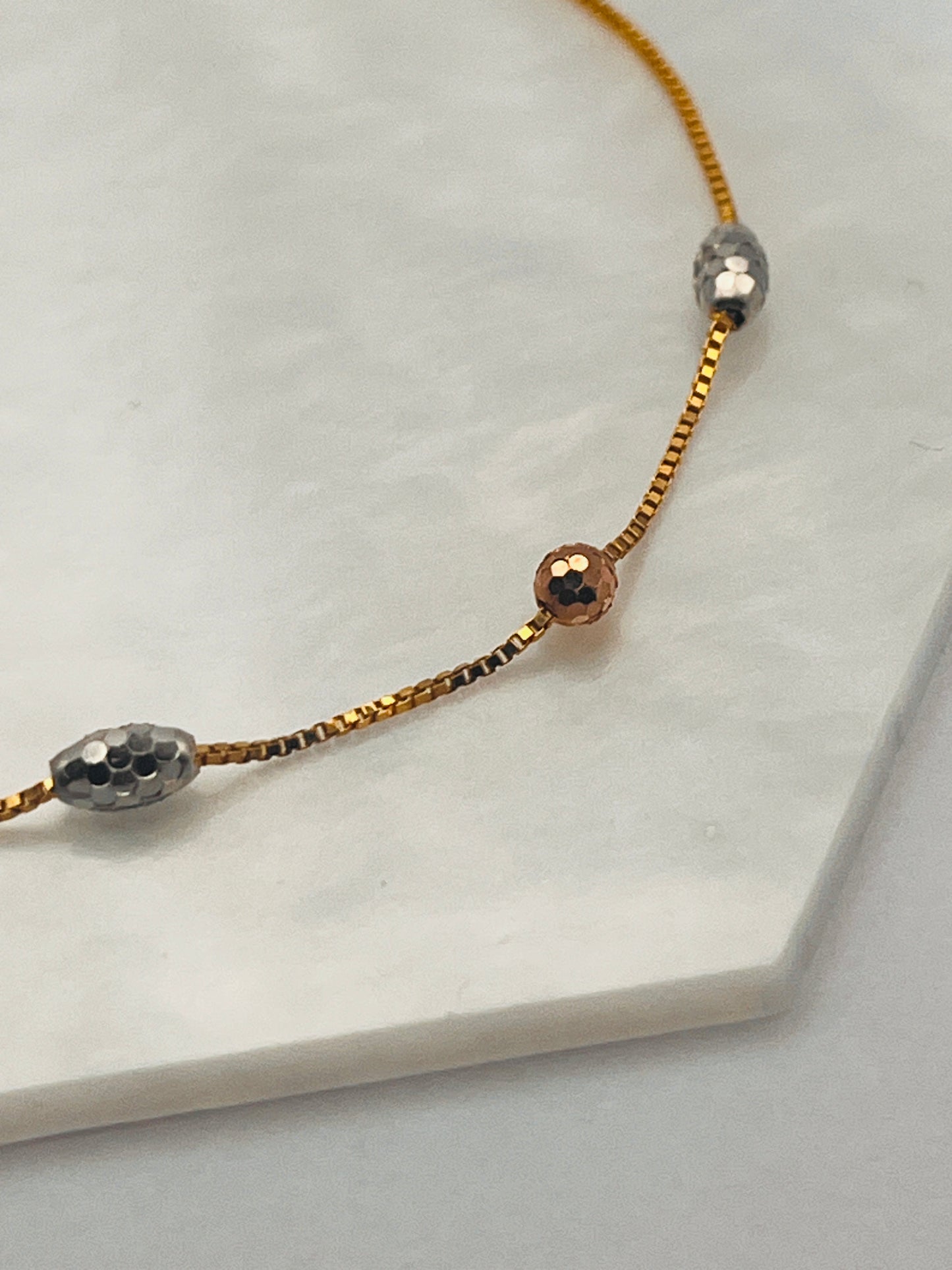 22carat Rose Gold and Rhodium Bracelet