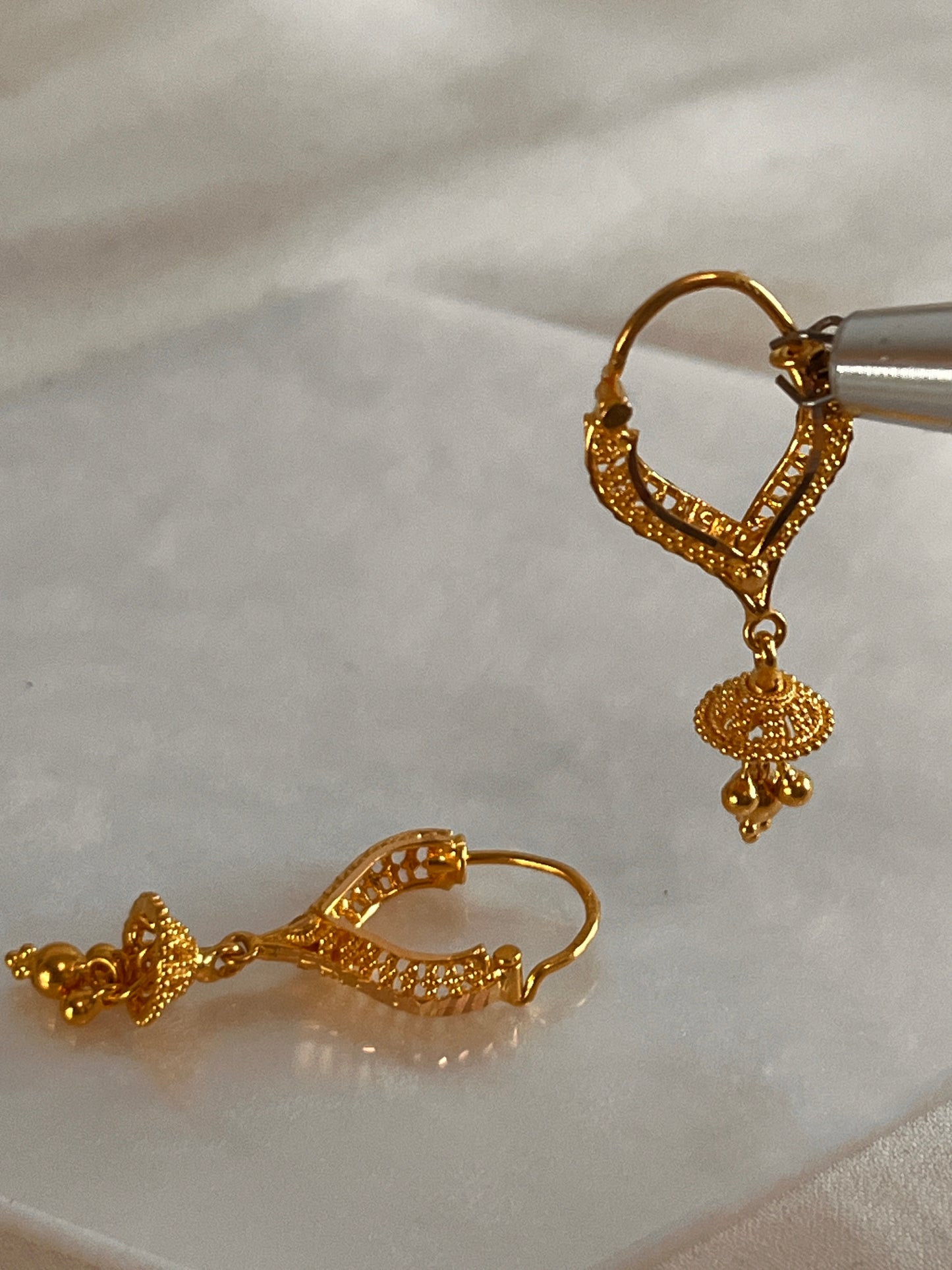 Triangular Dome Jumka Earrings