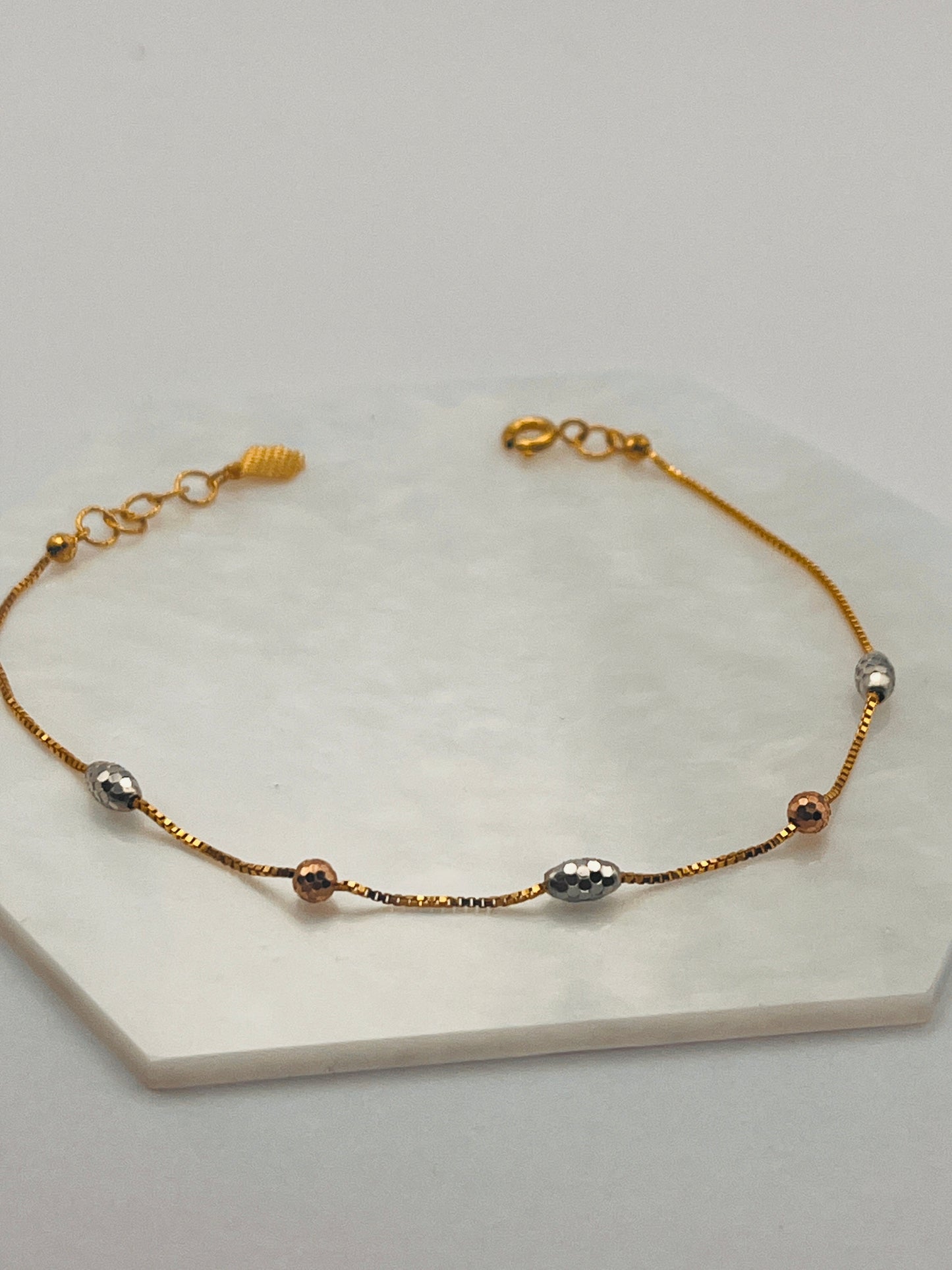22carat Rose Gold and Rhodium Bracelet