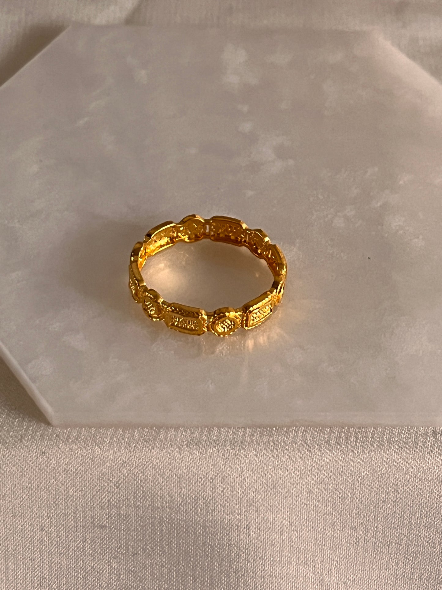Alims Shaped Ring (Size O and 3/4)