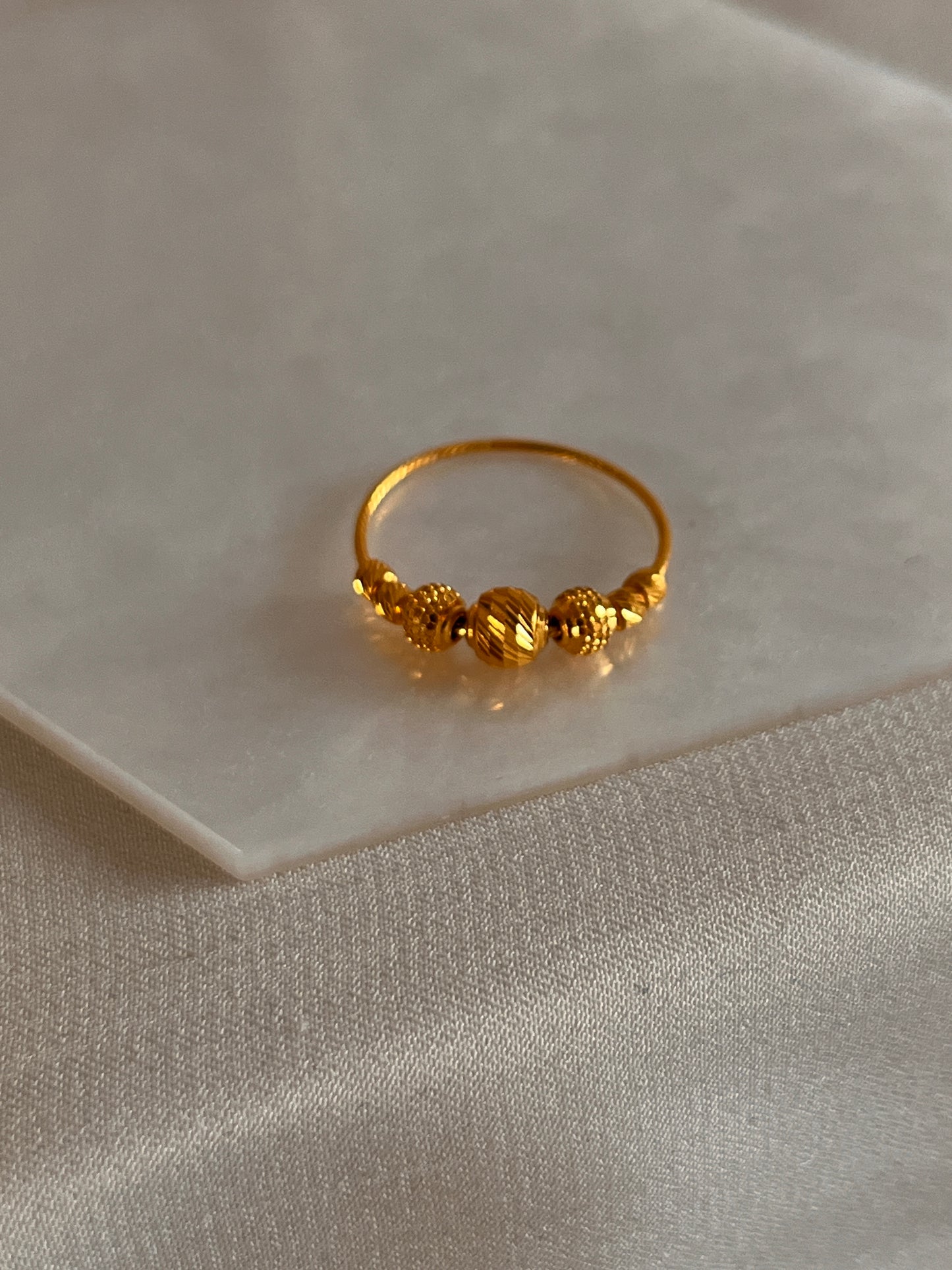 3 Size Beaded Ring | Size K 3/4