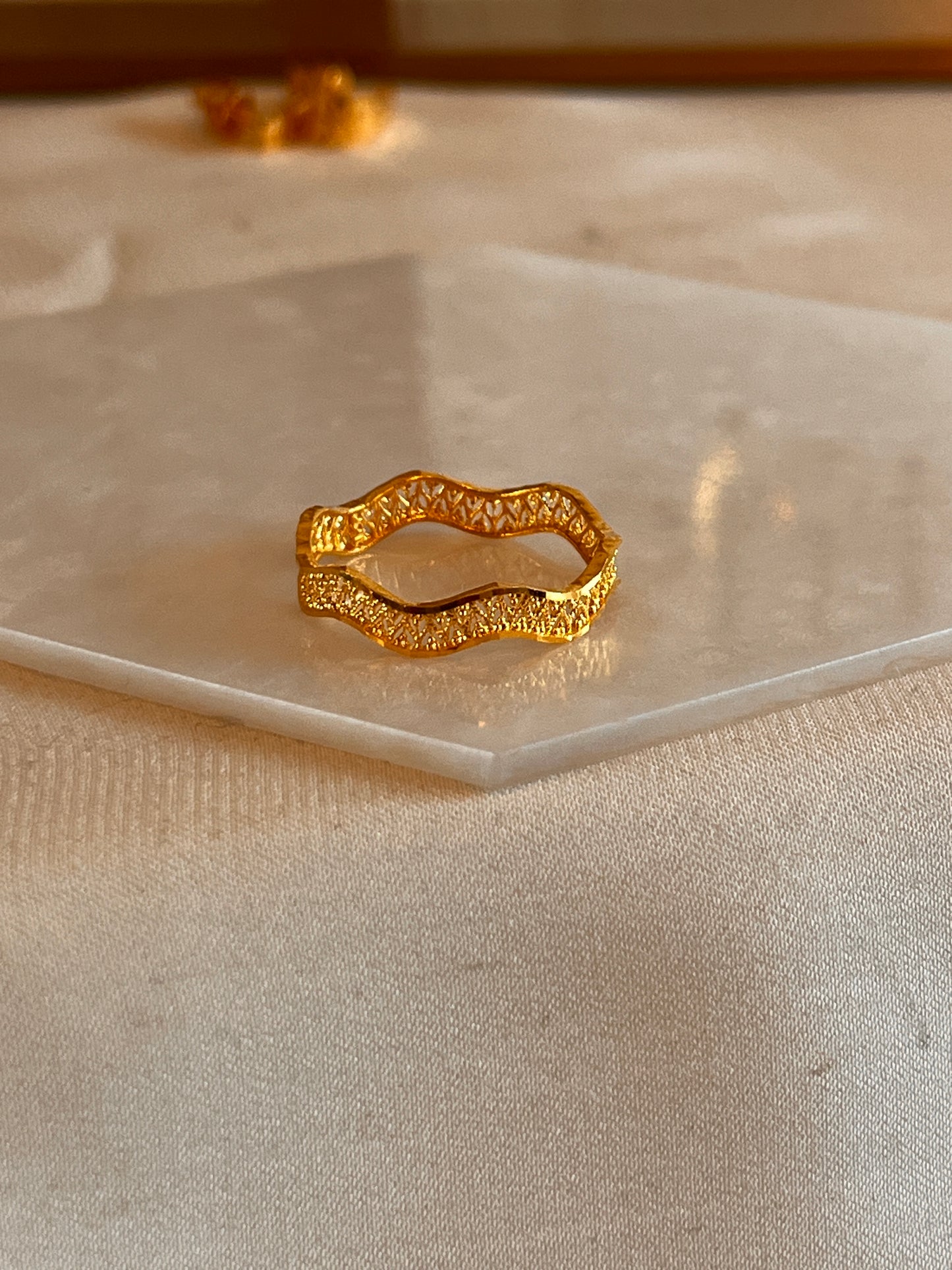 Alims Wave Ring (Size Q)