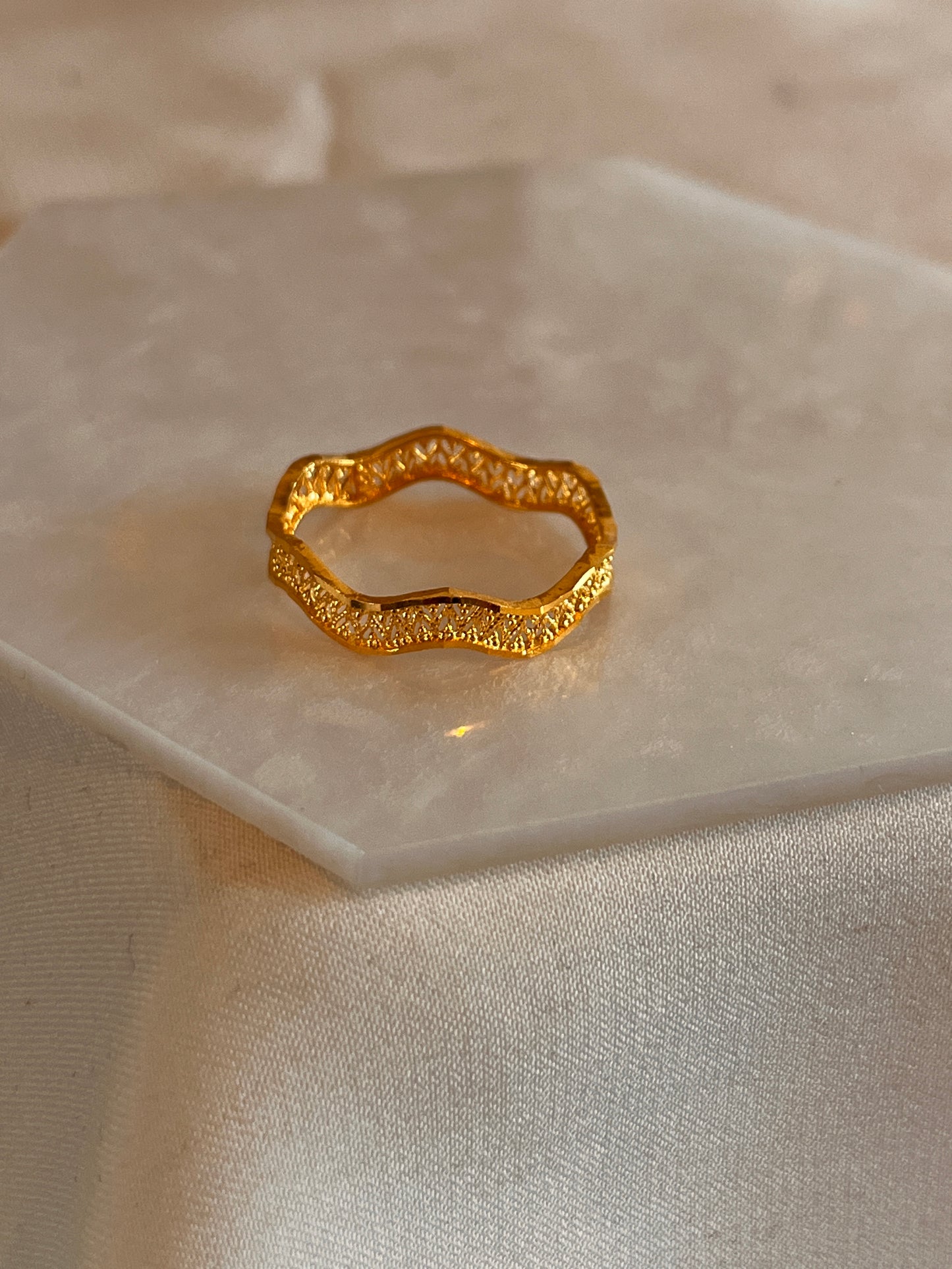 Alims Wave Ring (Size Q)