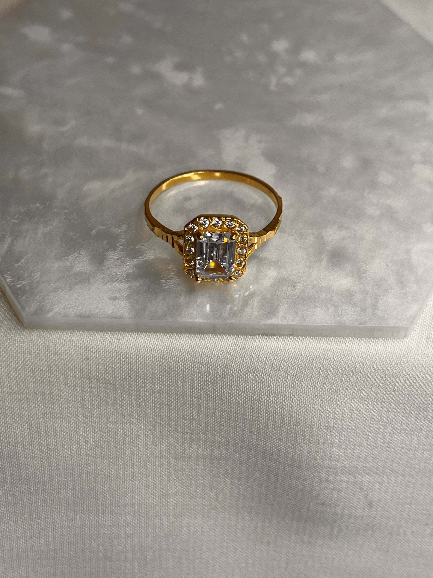 Rectangular Ring | Size O and 1/2