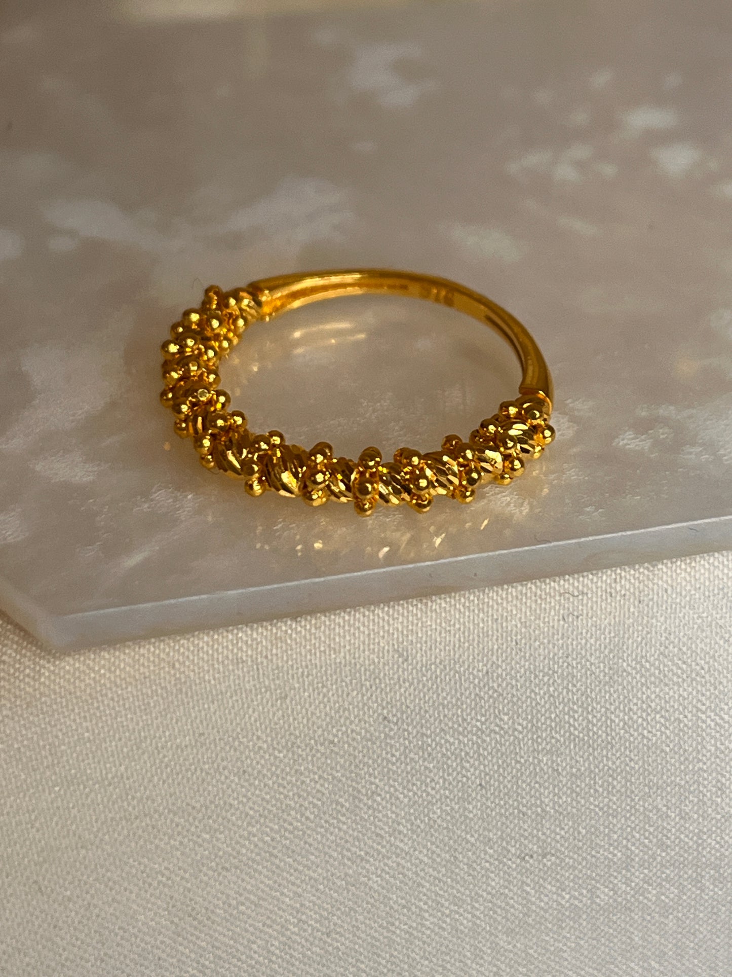 Beaded Dot Ring 2 | Size N