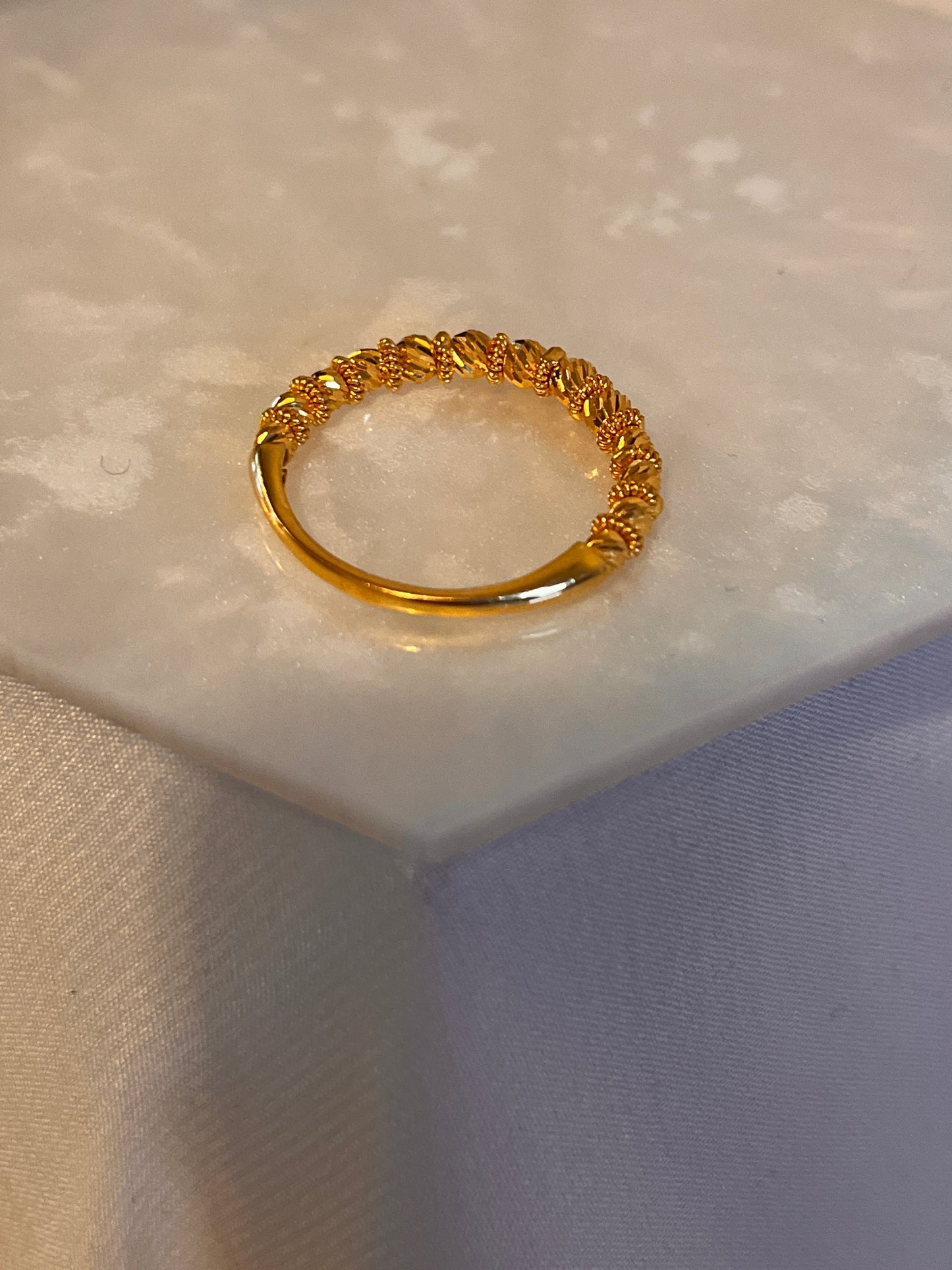 Beaded Simple Ring | Size P