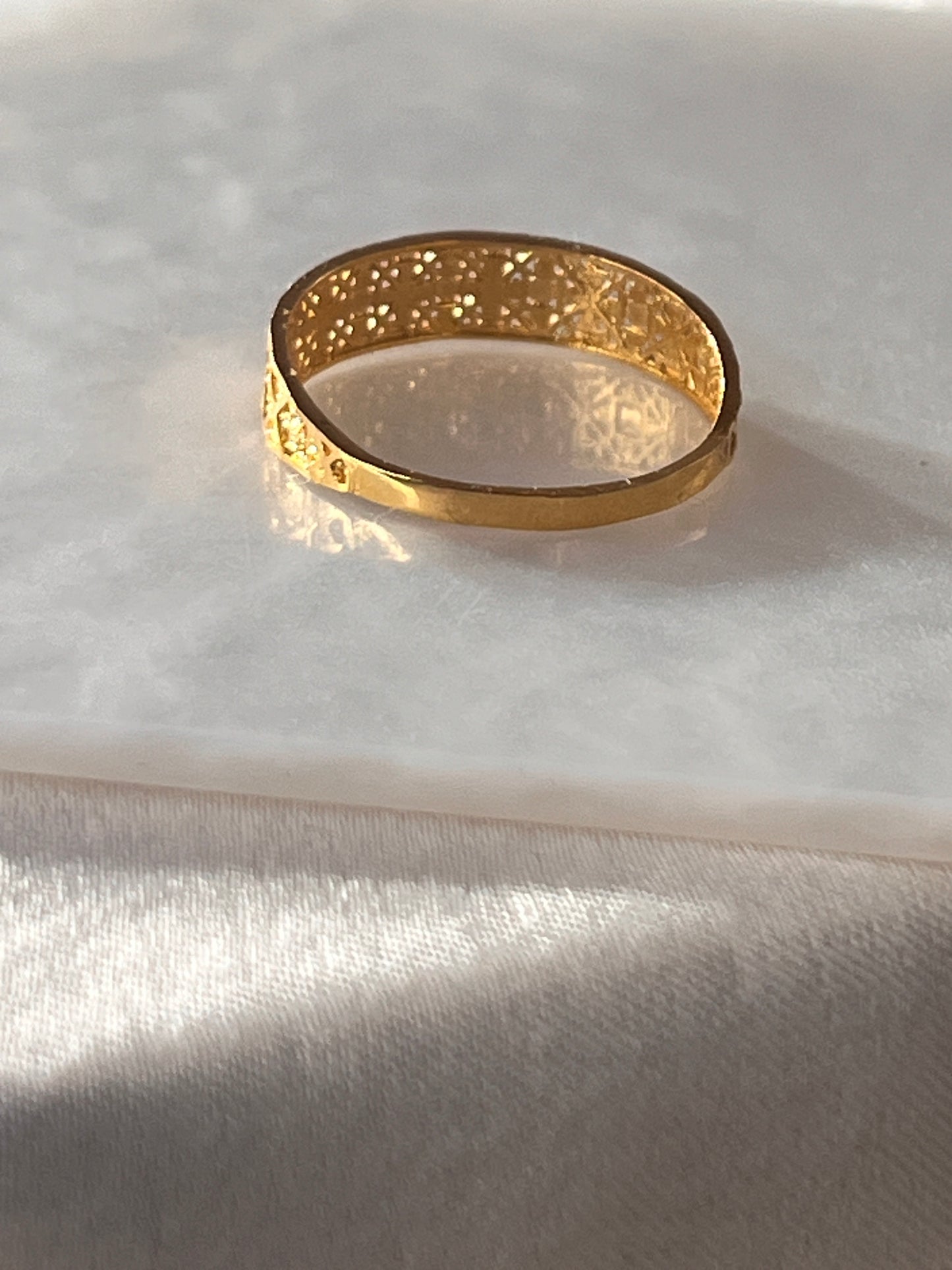 Diamond Shape Net Ring | Size N