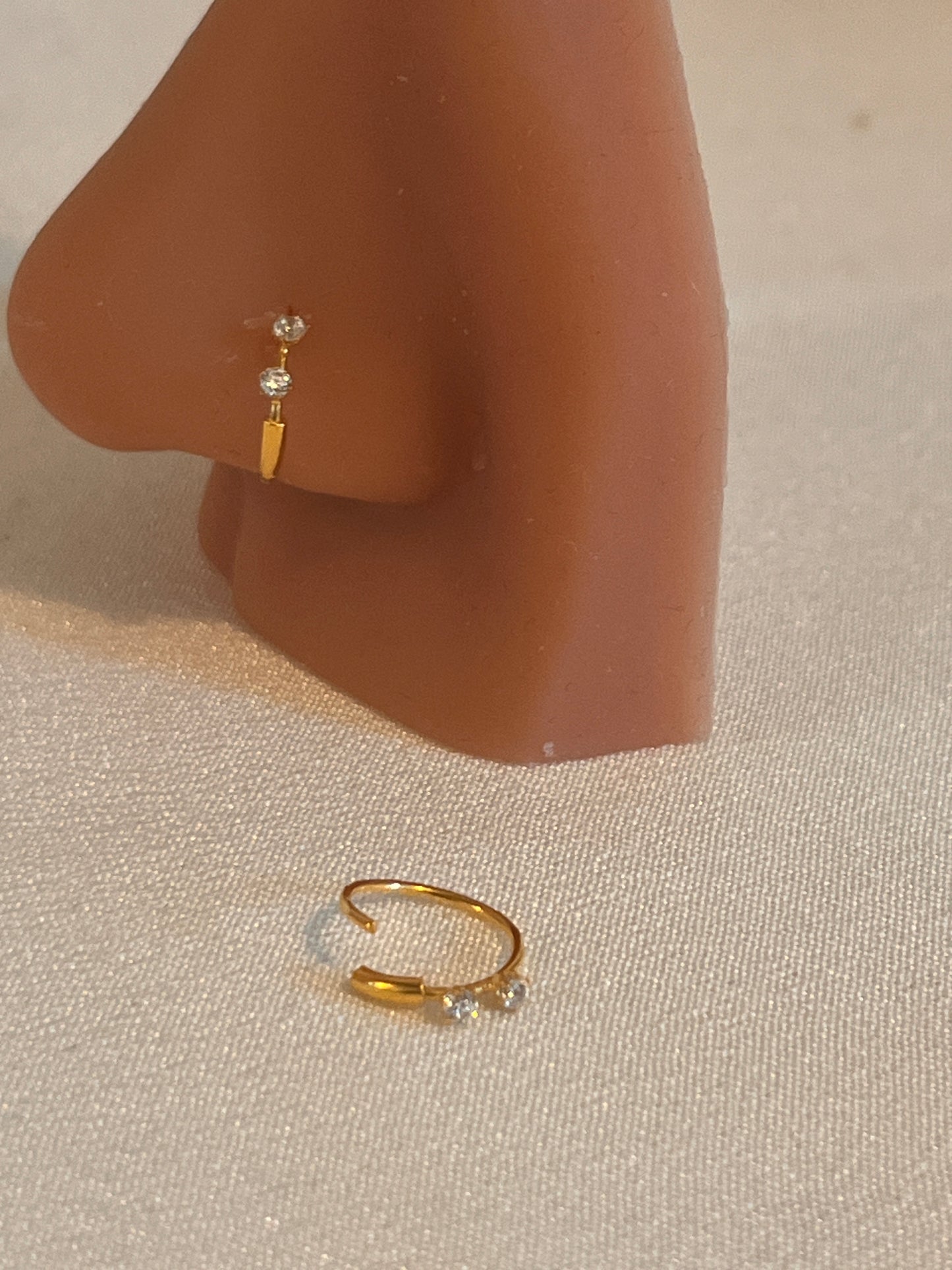 Double stone Nosering | 8.8mm