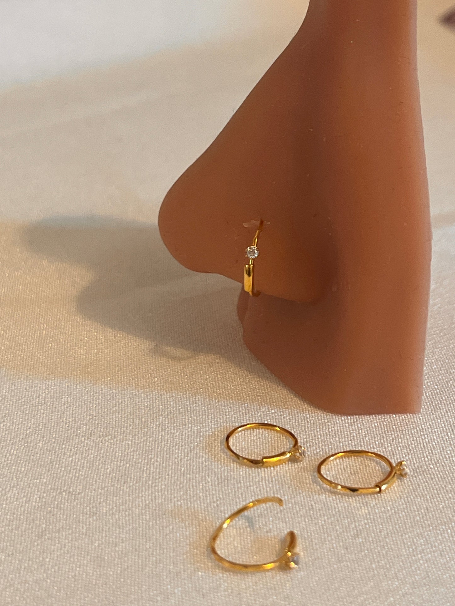 Single stone Nosering | 8.8mm