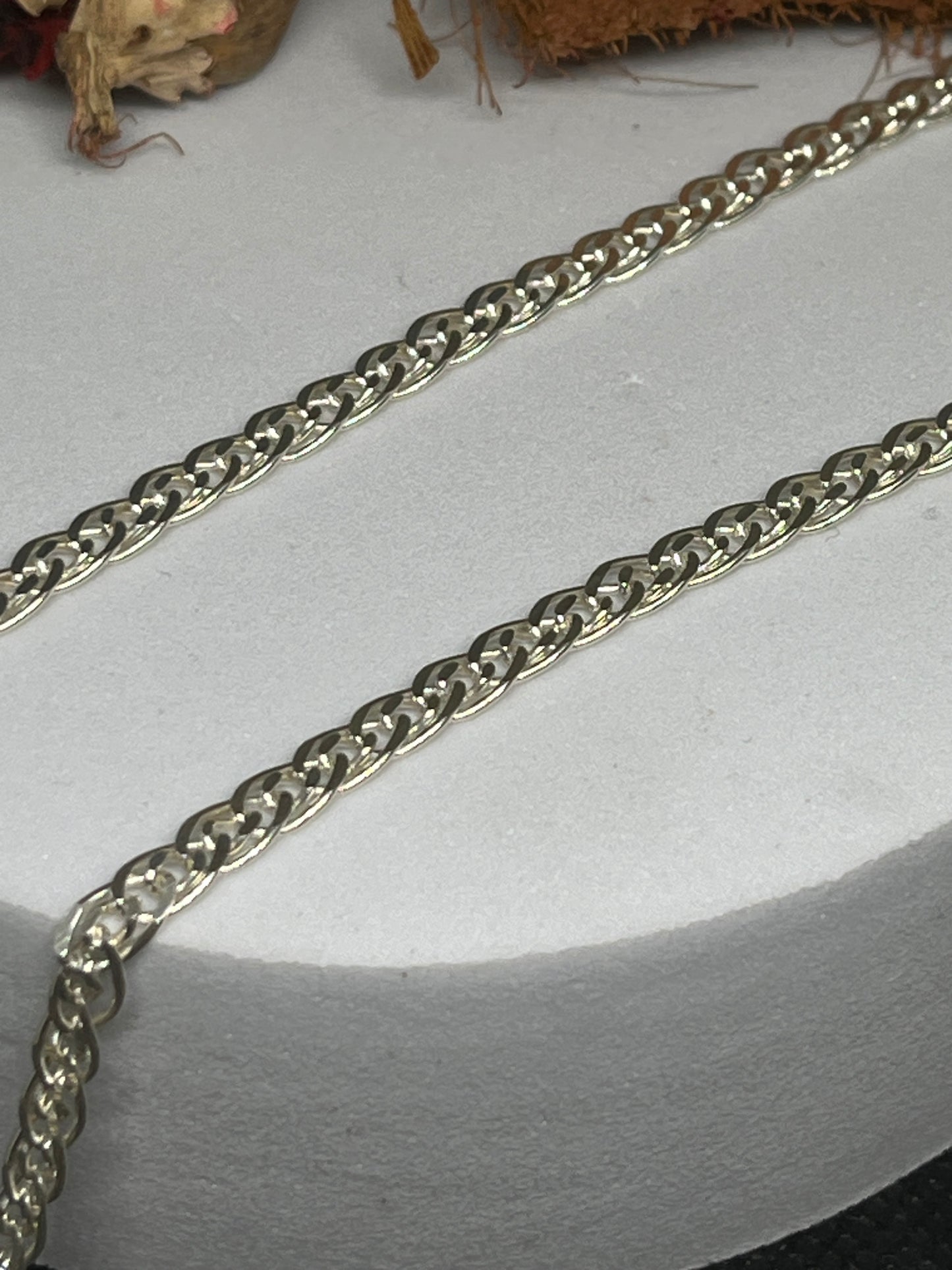 Double Link Sterling Silver Chain