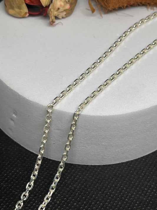 Oval Link Silver Chain for Men