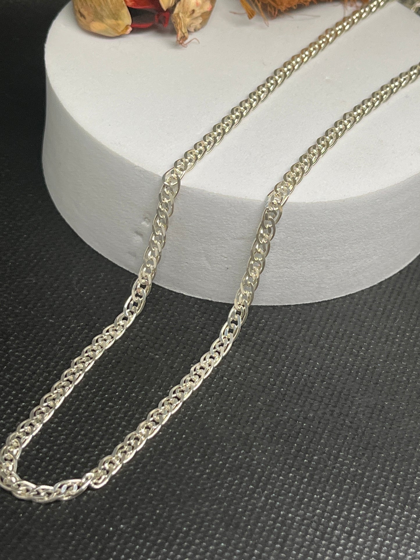 Double Link Sterling Silver Chain