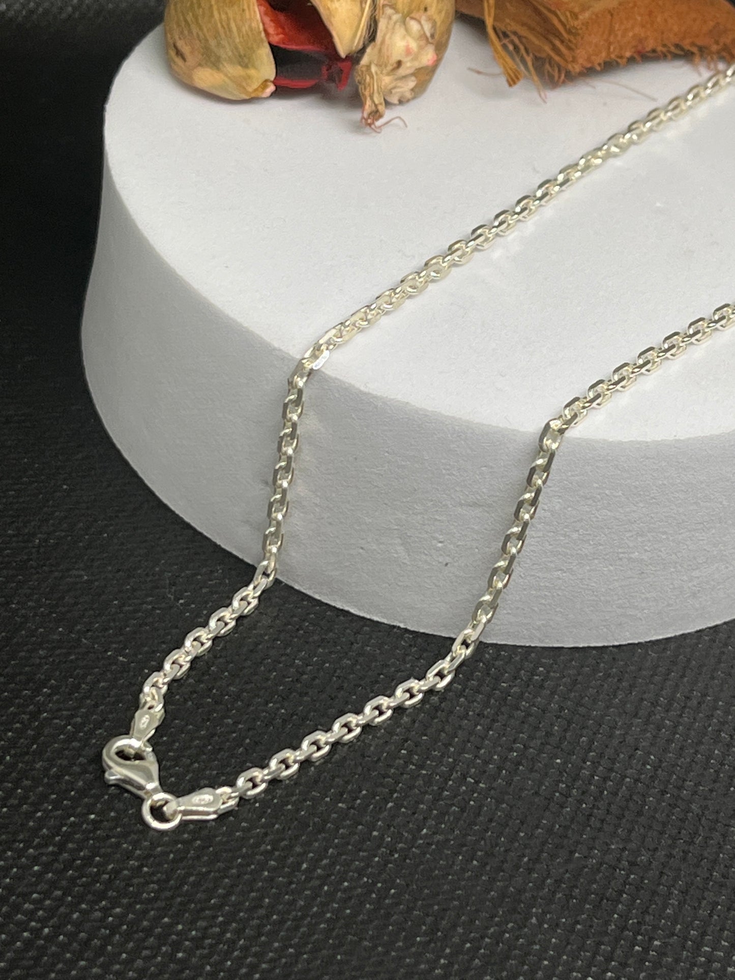 Oval Link Silver Chain for Men