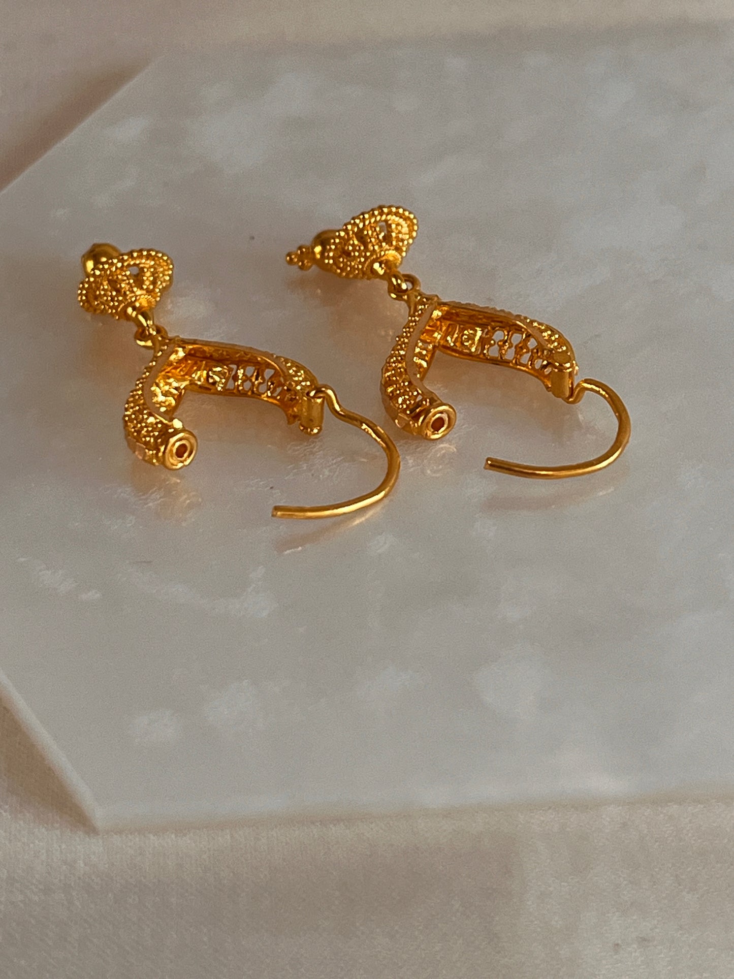 Triangular Dome Jumka Earrings