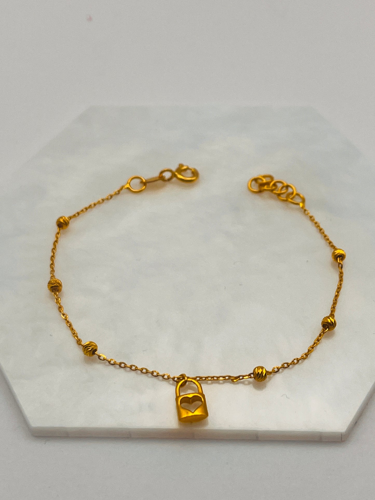 Love Heart Lock Bracelet (small)