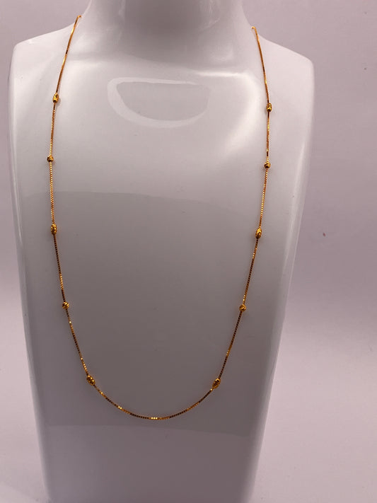 Mini Ball and Oval Detail Necklace