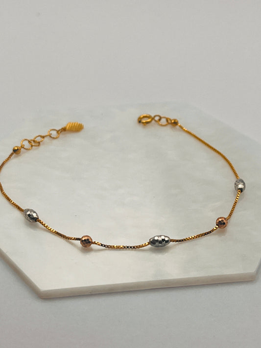 22carat Rose Gold and Rhodium Bracelet