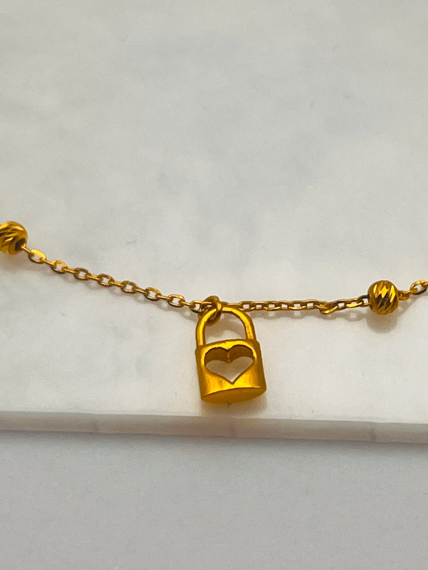 Love Heart Lock Bracelet (small)