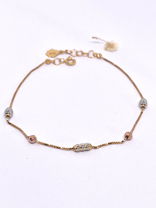 Rose gold rhodium bracelet 22carat