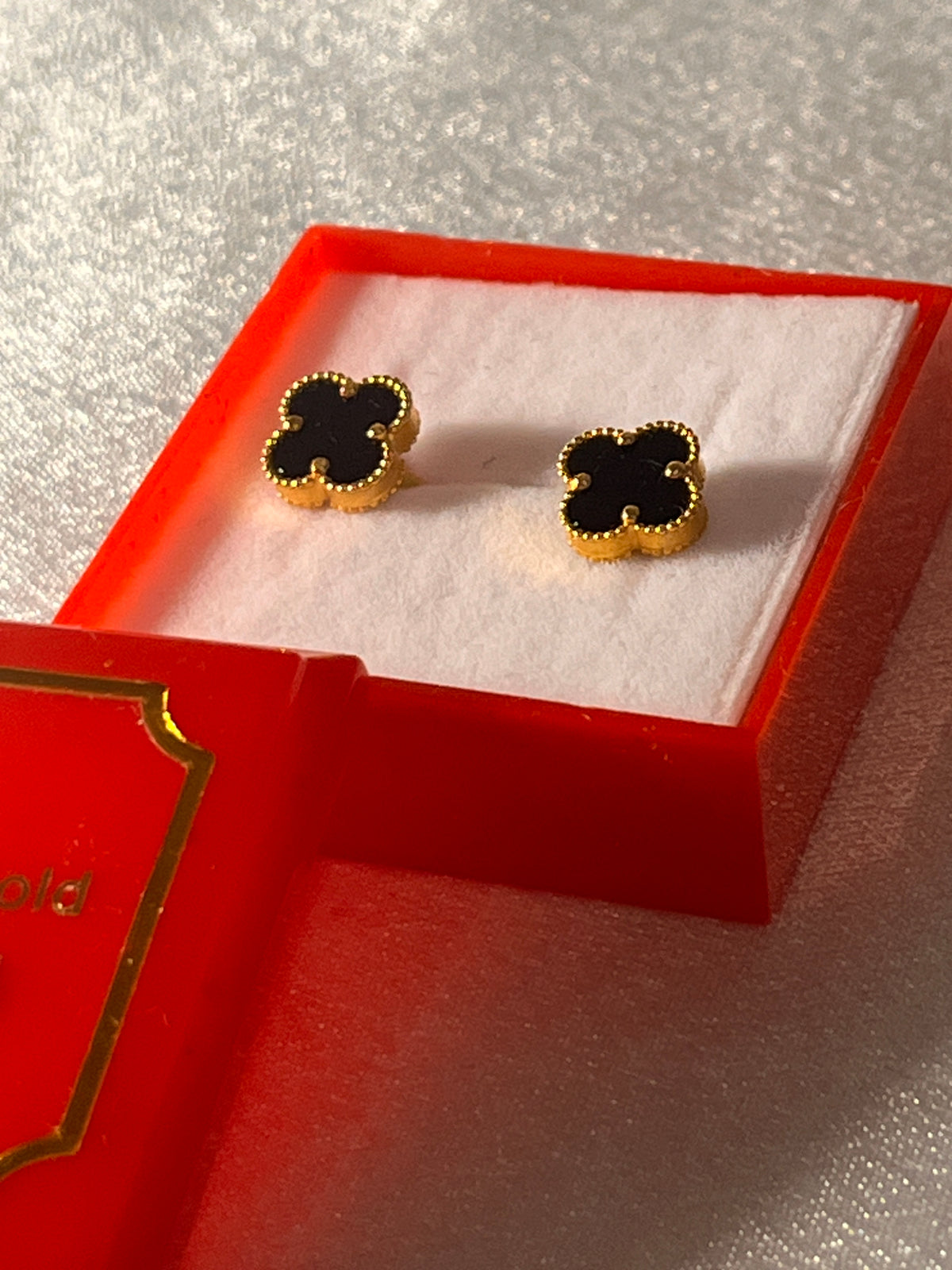 Clover Ebony Studs