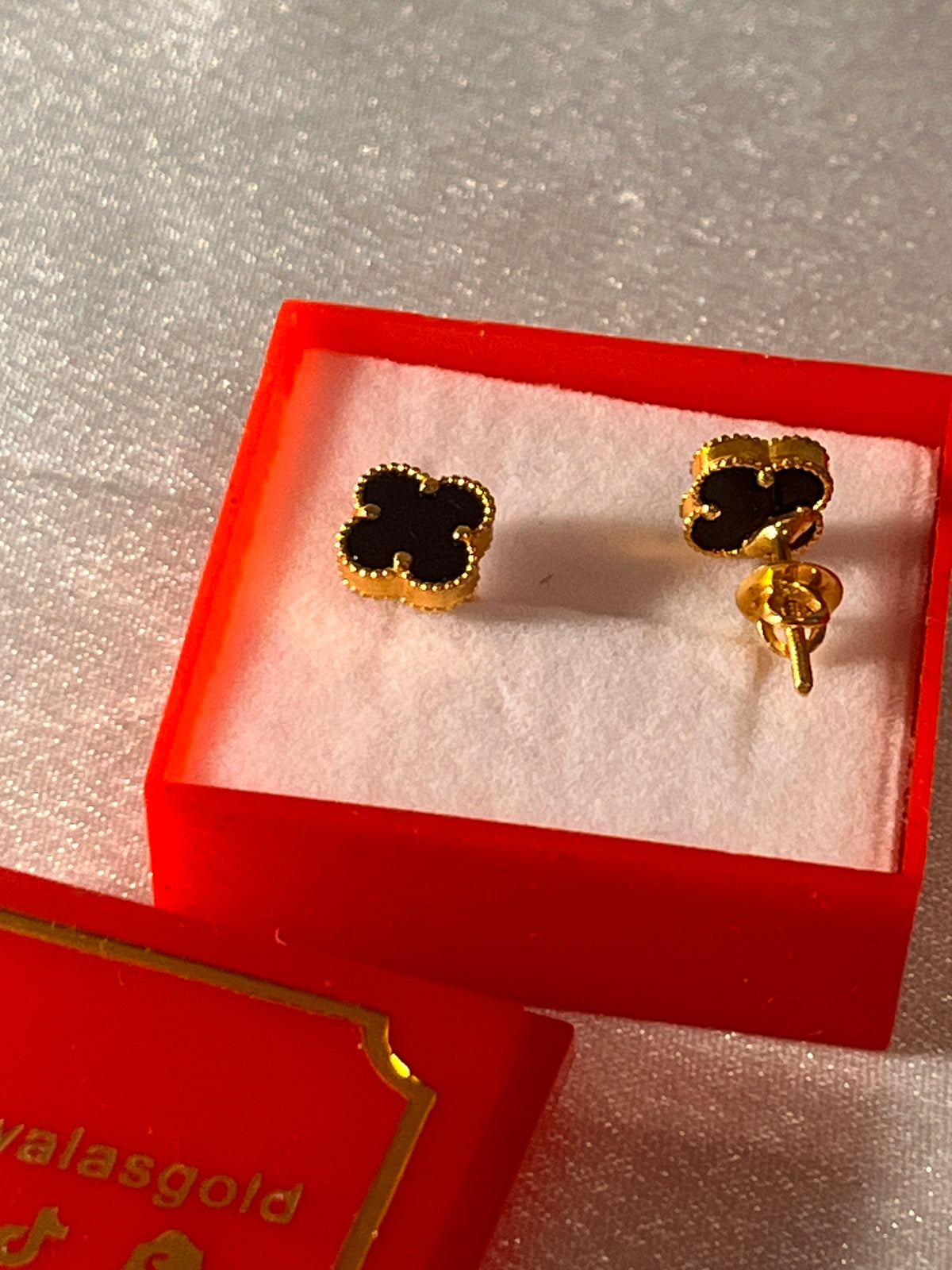 Clover Ebony Studs