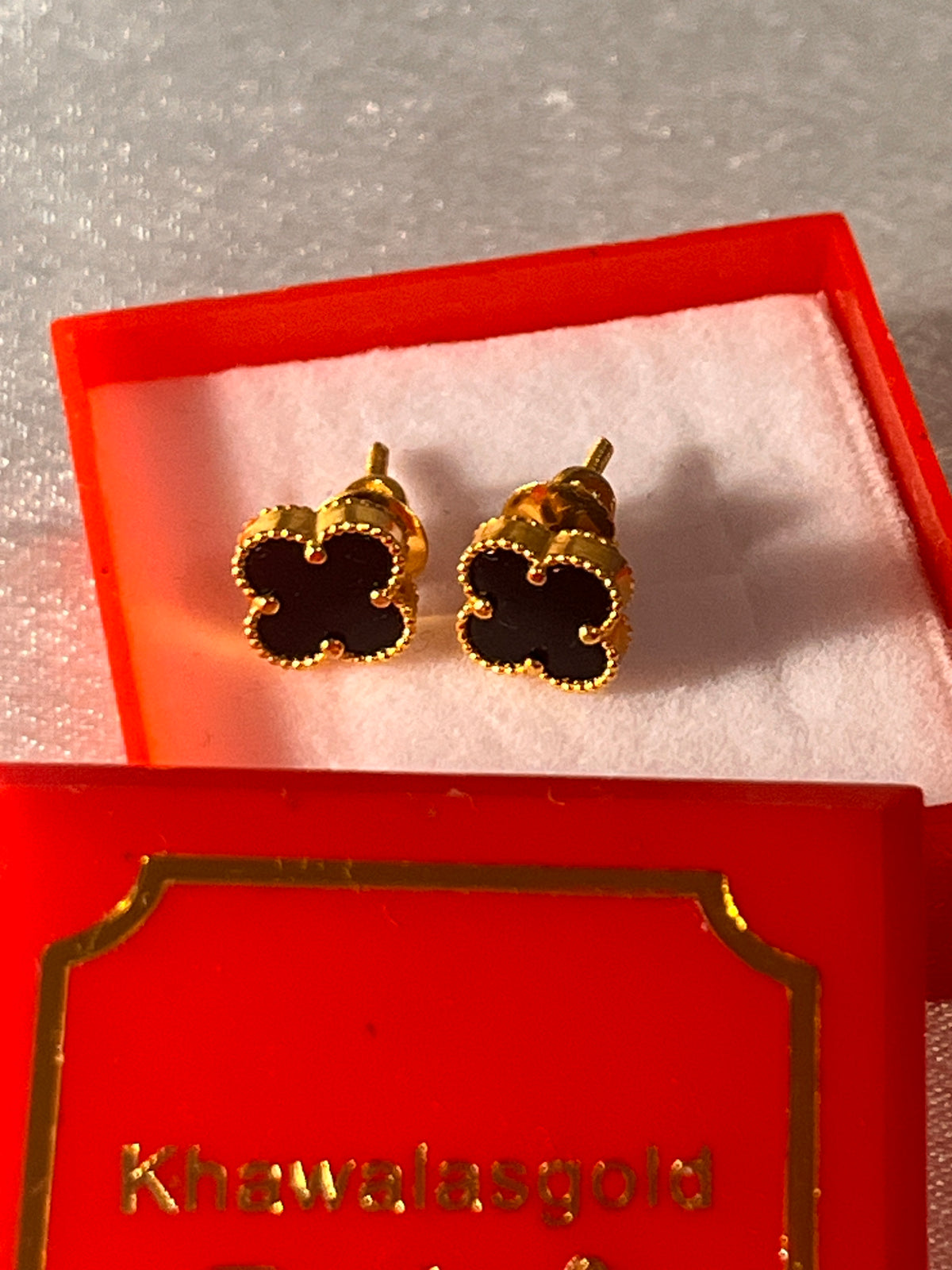 Clover Ebony Studs