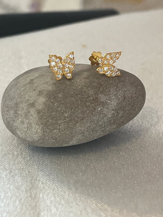 Butterfly Studs Flat 6mm