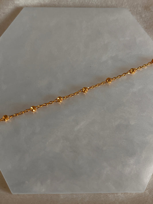 Mini Link Bracelet with 7 beads (small)