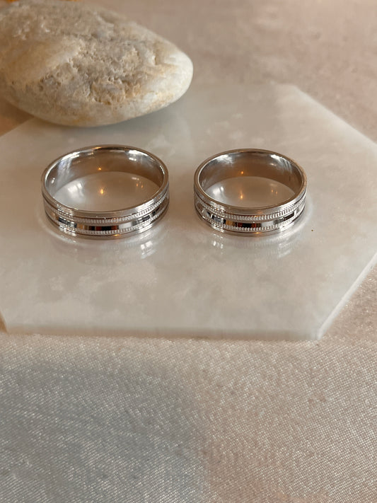 Shimmery Line Ring