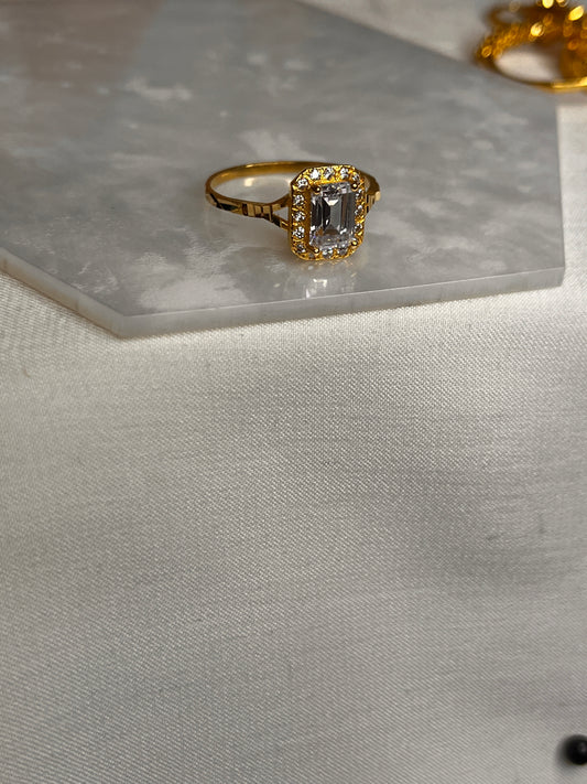 Rectangular Ring | Size O and 1/2