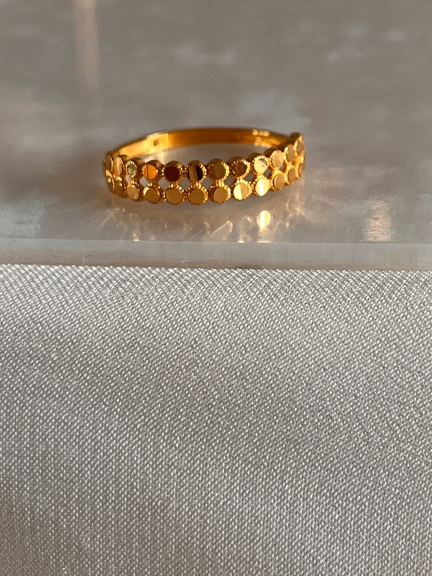 Round Etched Ring | Size J