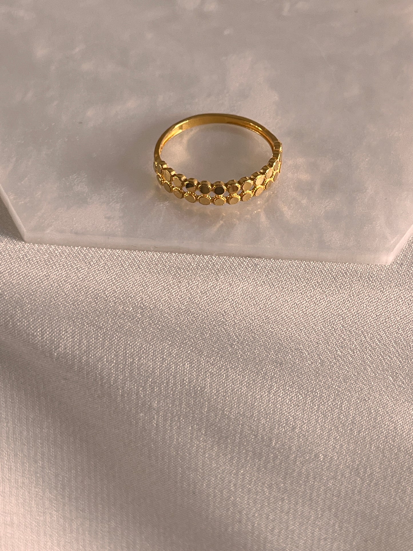 Round Etched Ring | Size J
