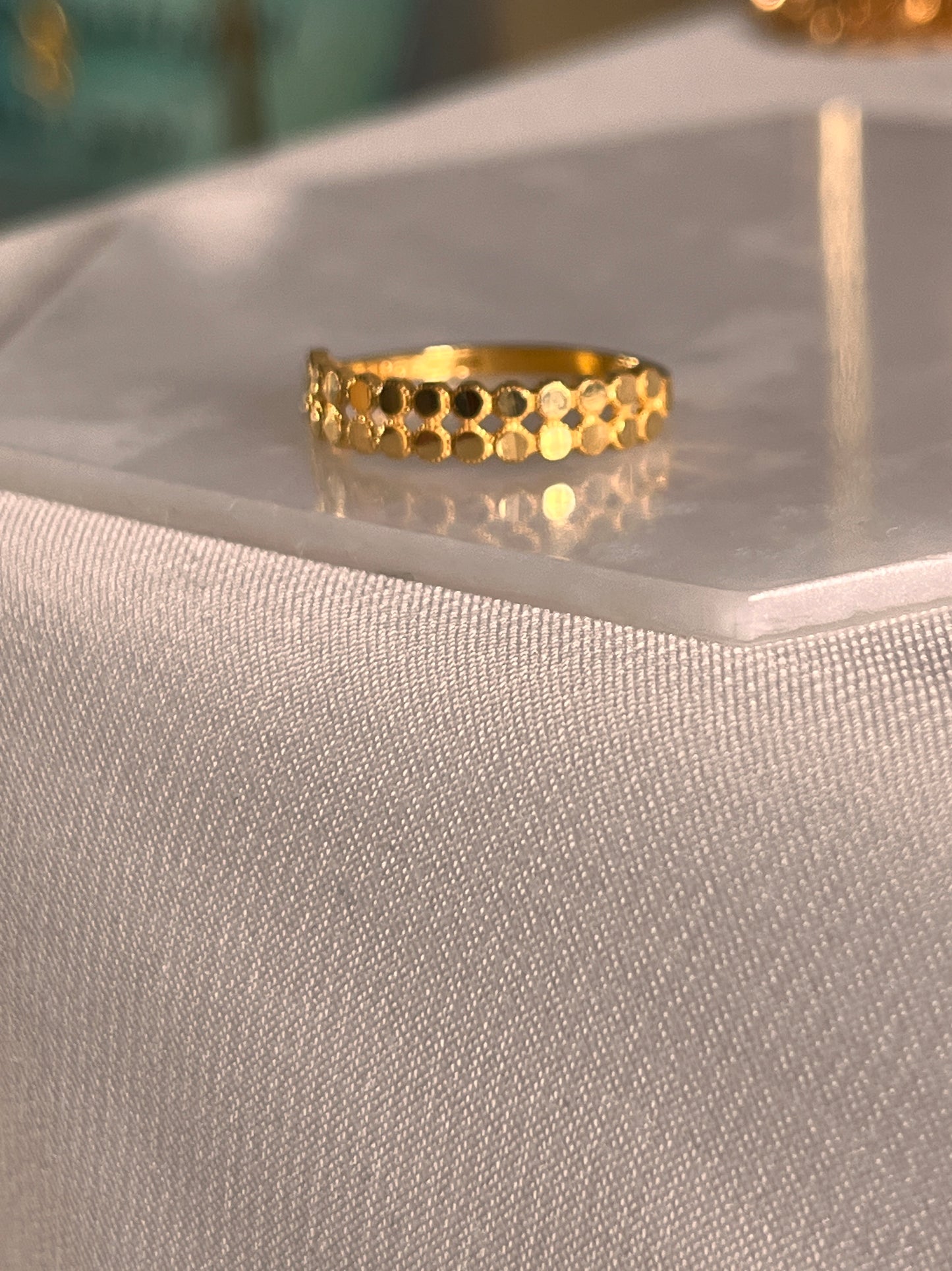 Round Etched Ring | Size J