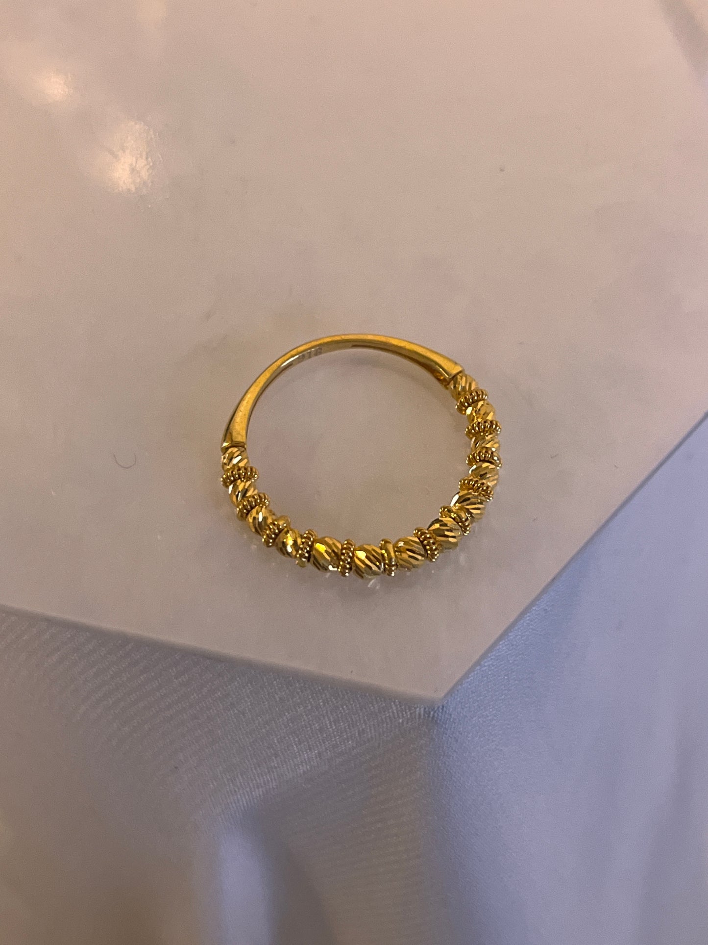 Beaded Simple Ring | Size P
