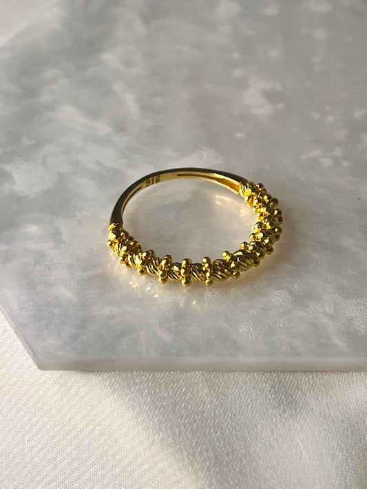 Beaded Dot Ring 2 | Size N