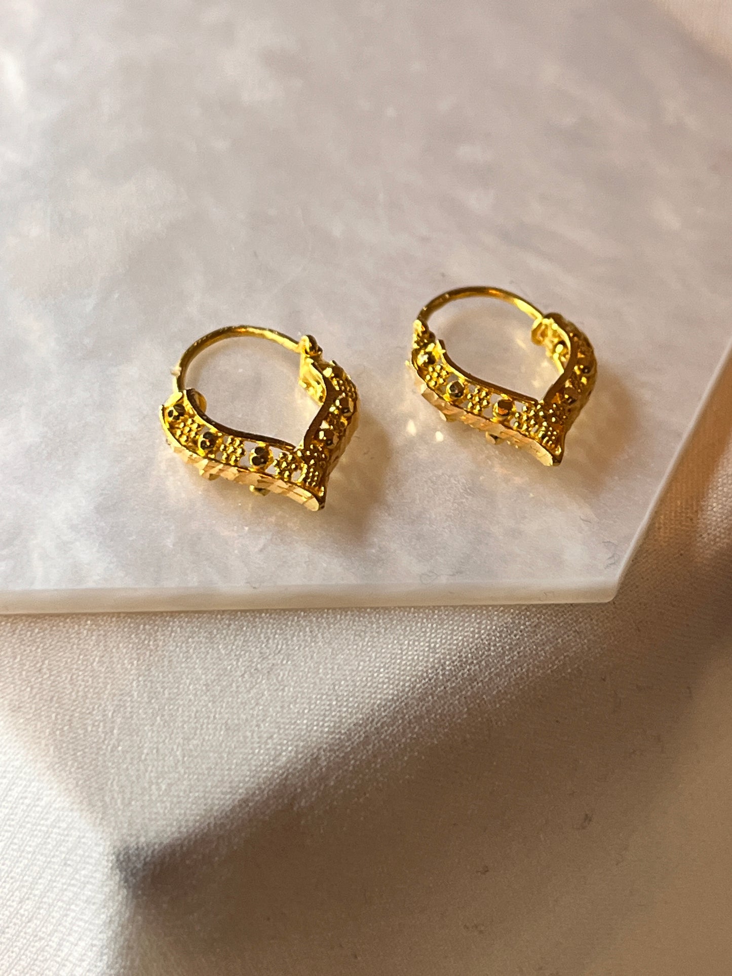 Triangular Dome Earring