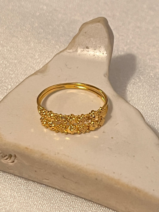 Dotted Style Double Line Ring | Size M