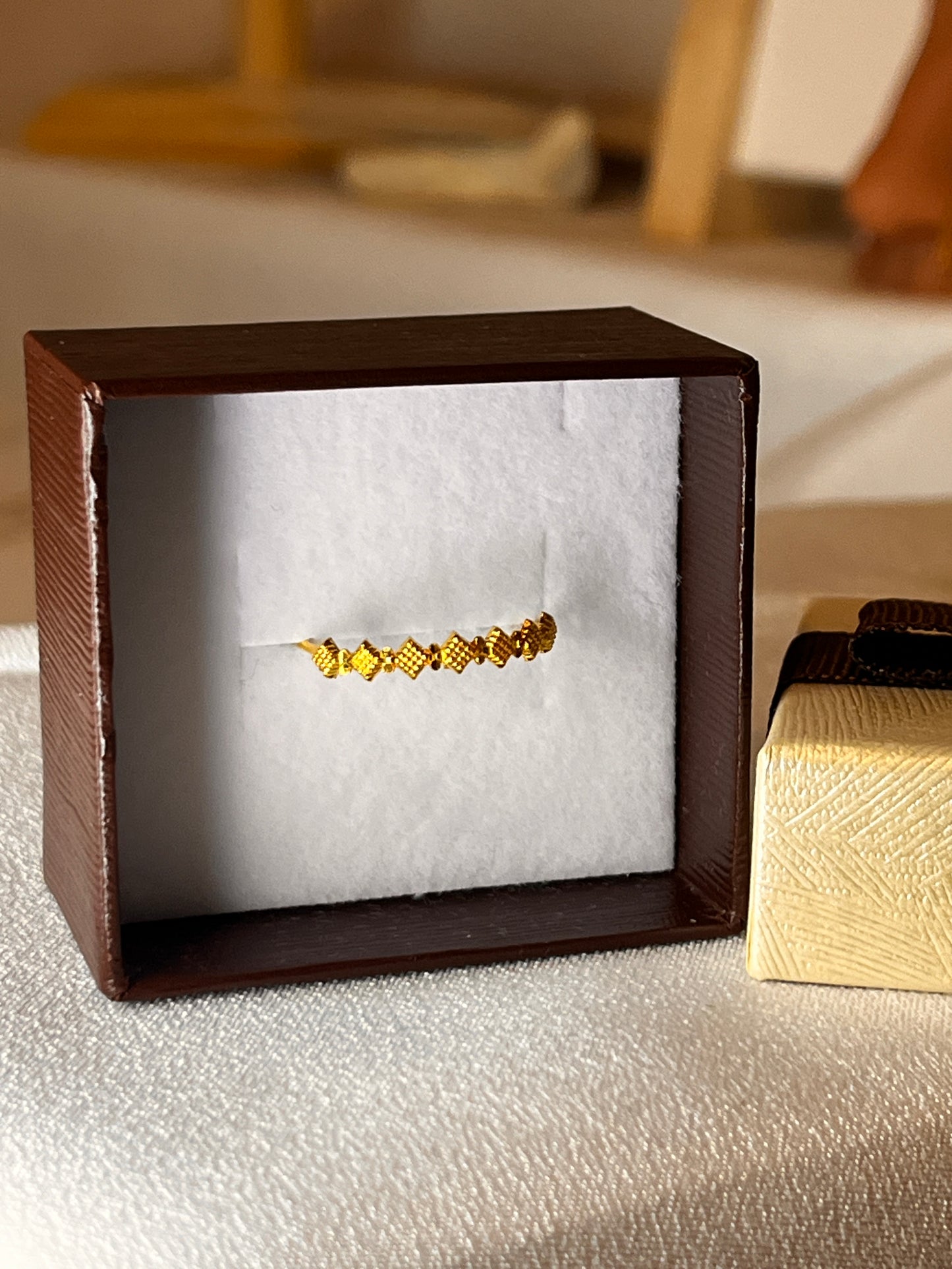 Diamond-dotted Ring | Size P and 1/4