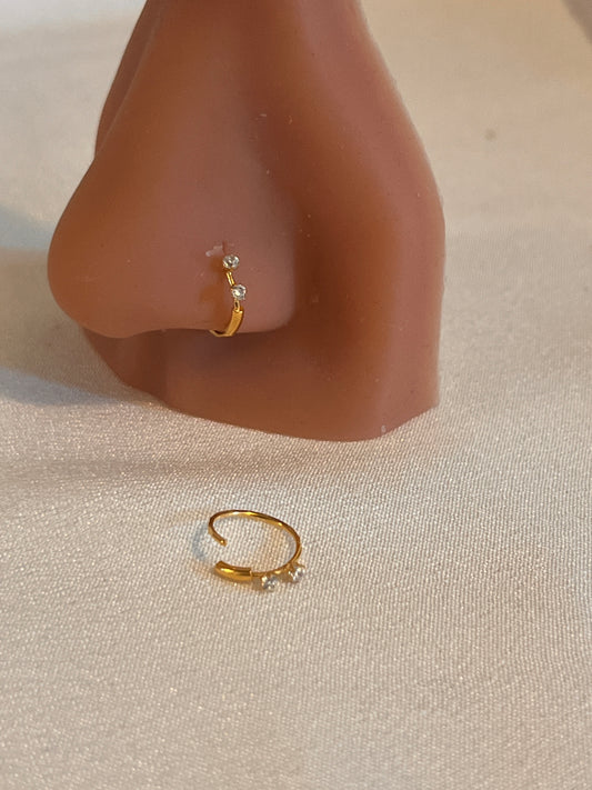 Double stone Nosering | 8.8mm
