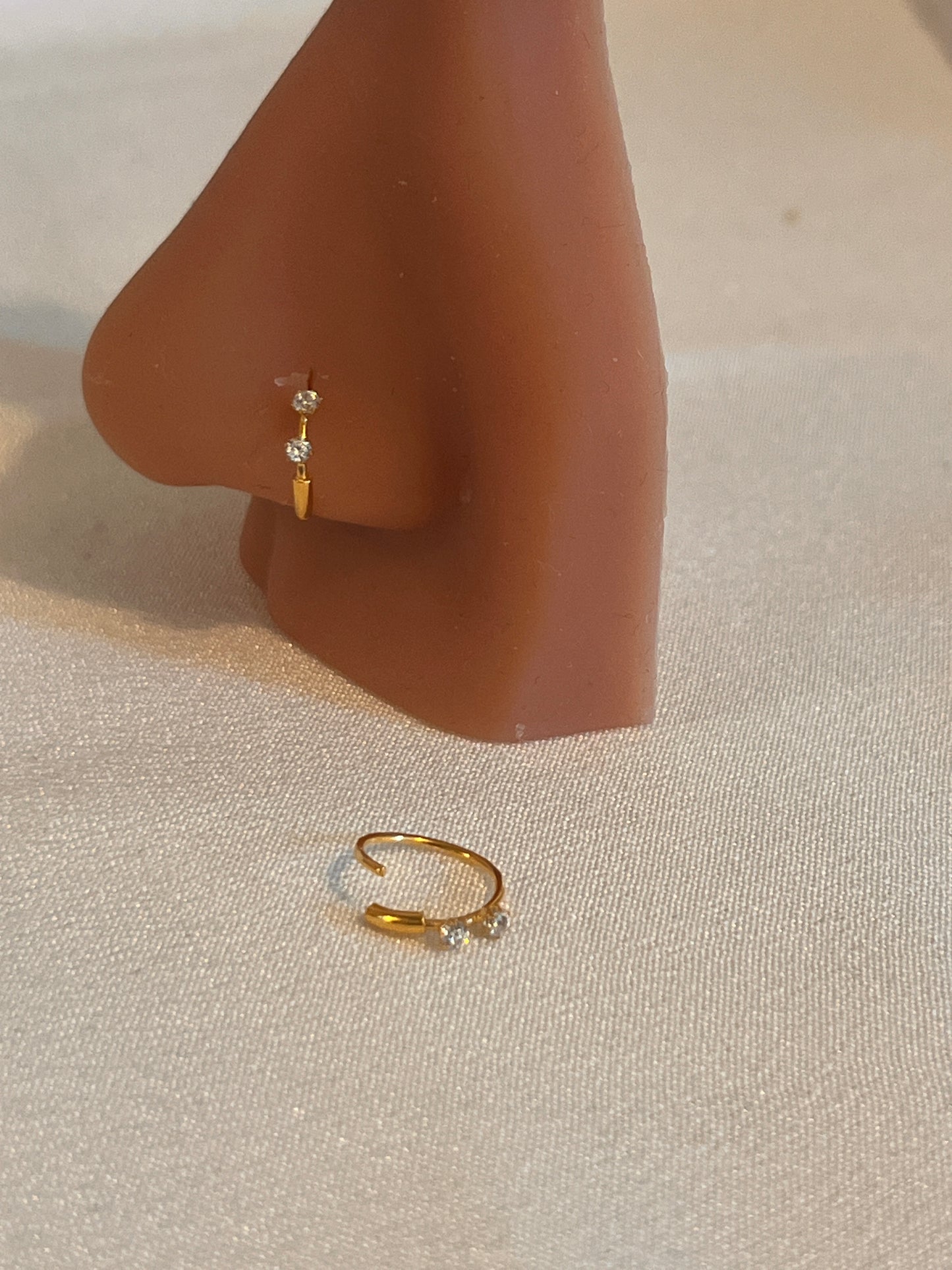 Double stone Nosering | 8.8mm