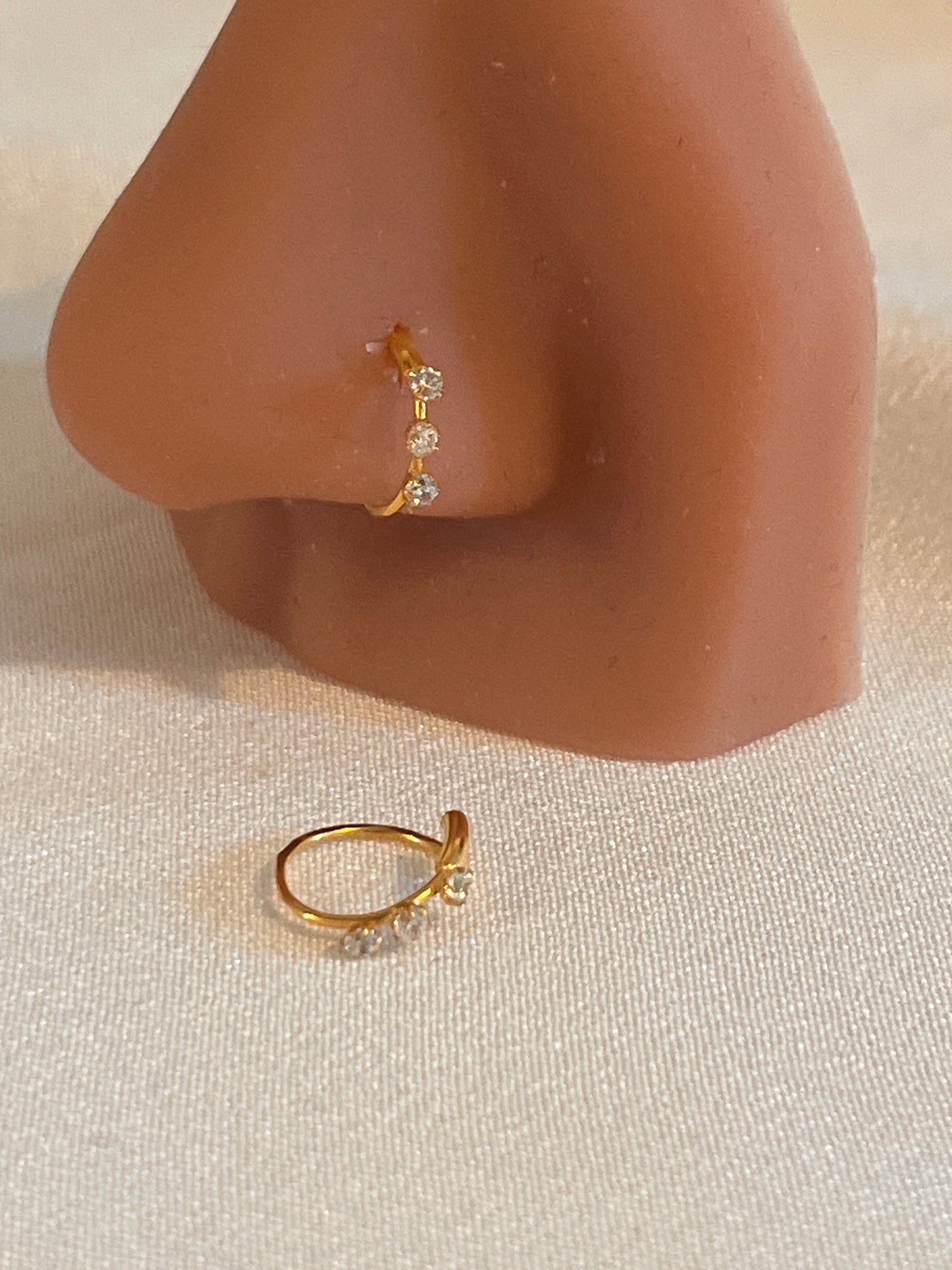 Triple stone Nosering | | 8.8mm