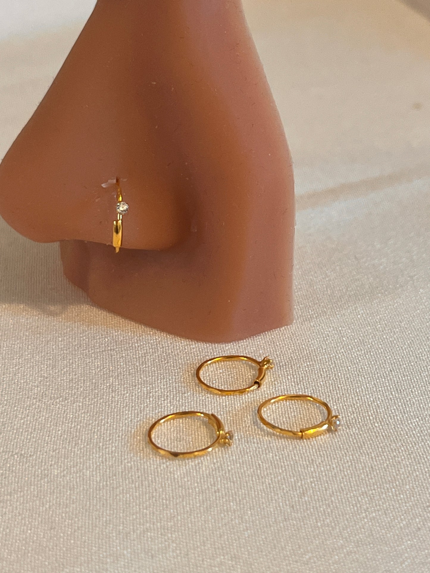 Single stone Nosering | 8.8mm