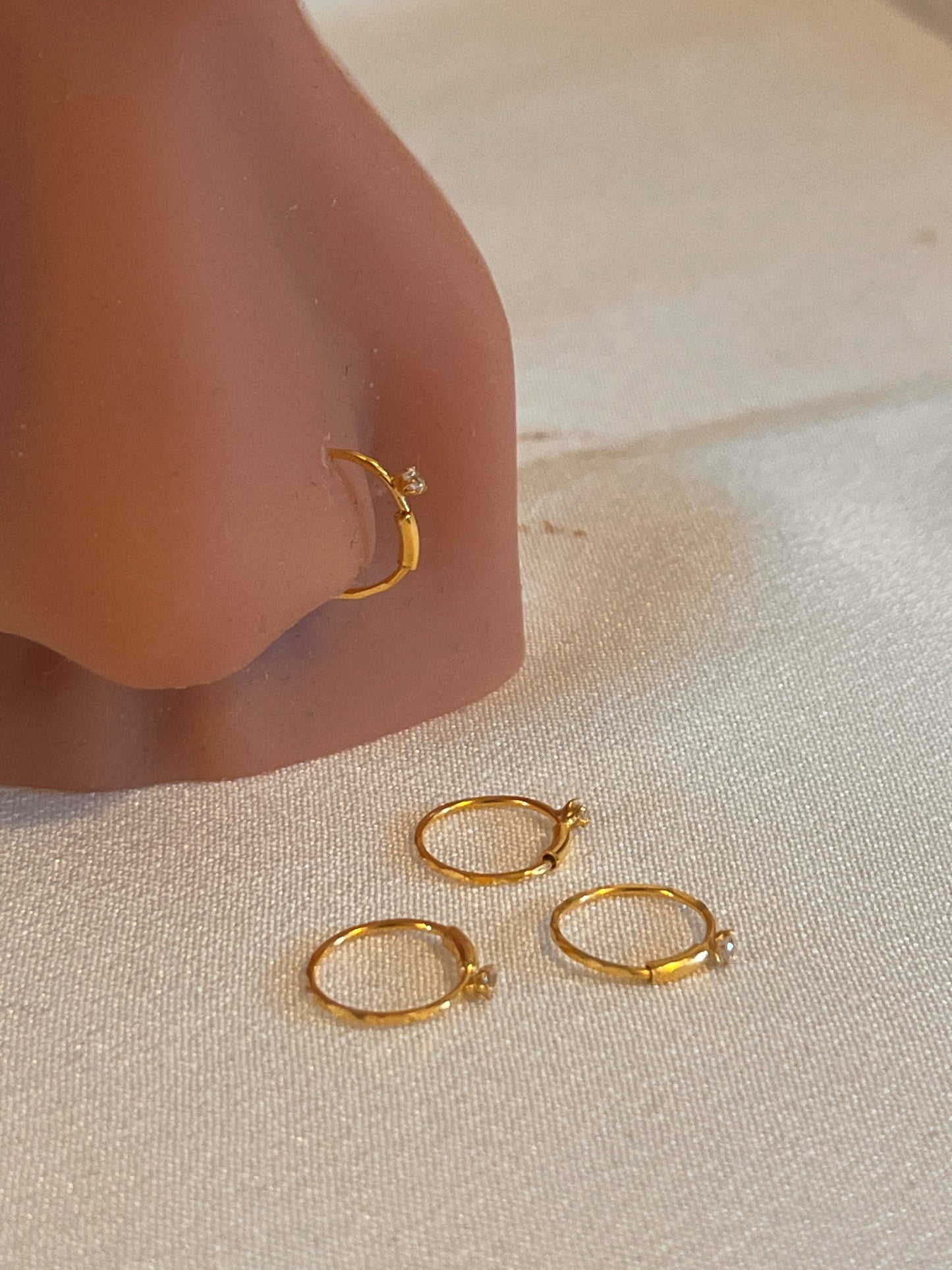 Single stone Nosering | 8.8mm