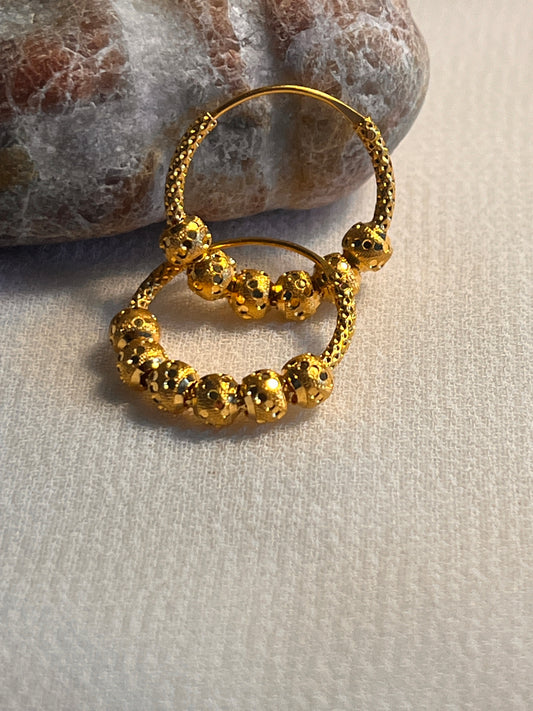 Sparkle Beaded Hoops | 13mm