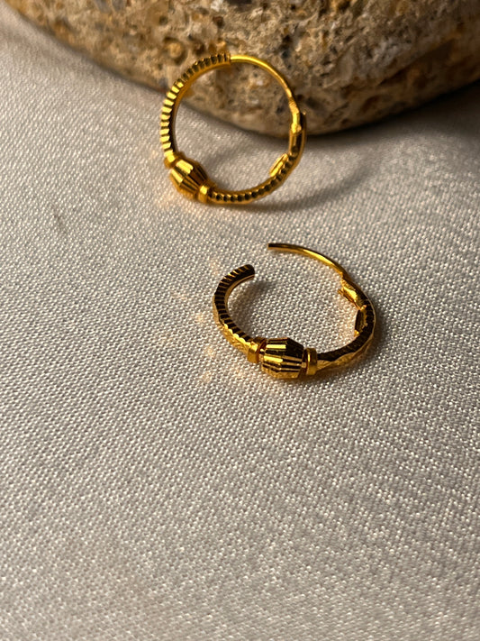 Diamond cut hoops | 11mm