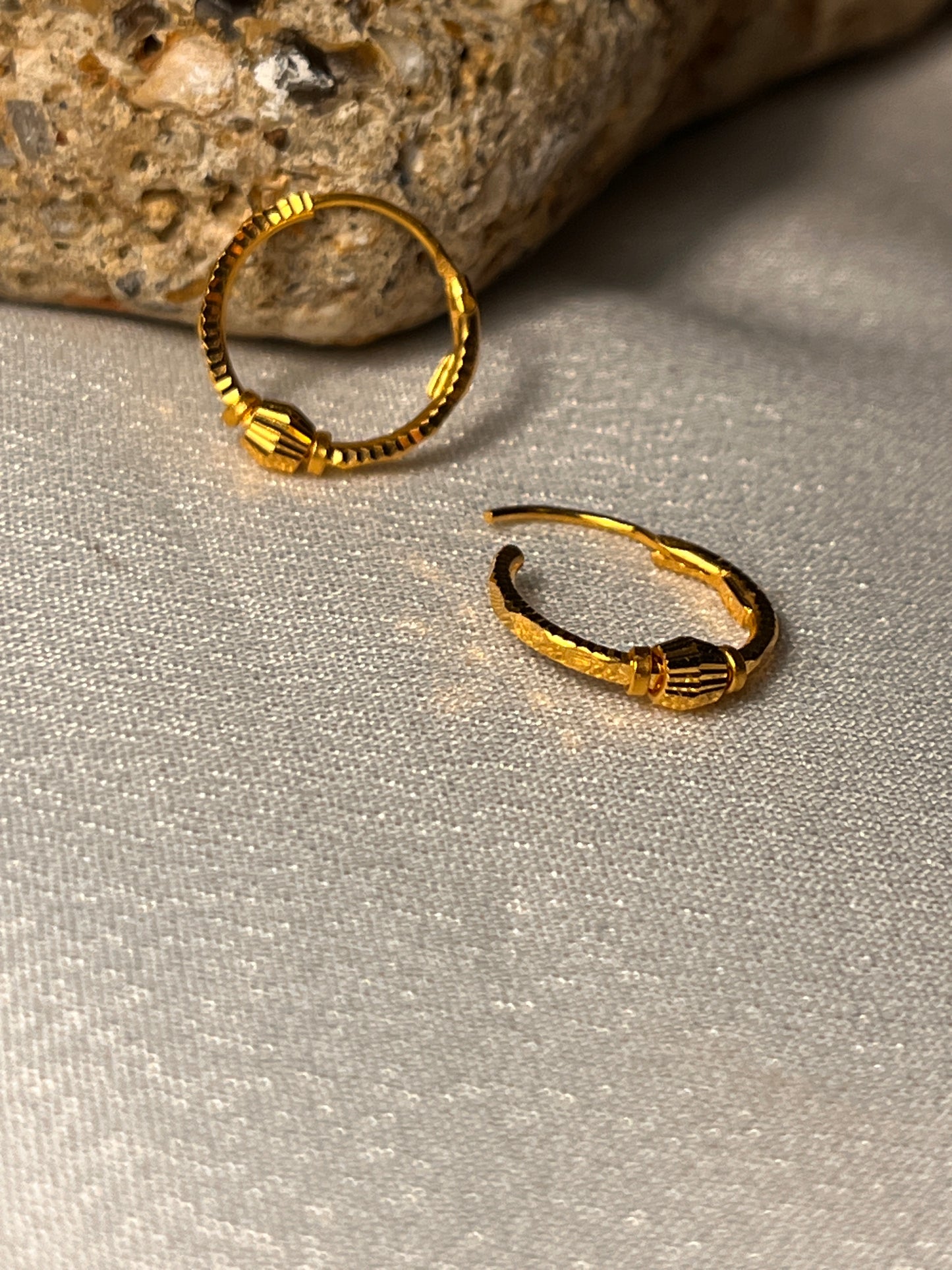 Diamond cut hoops | 11mm