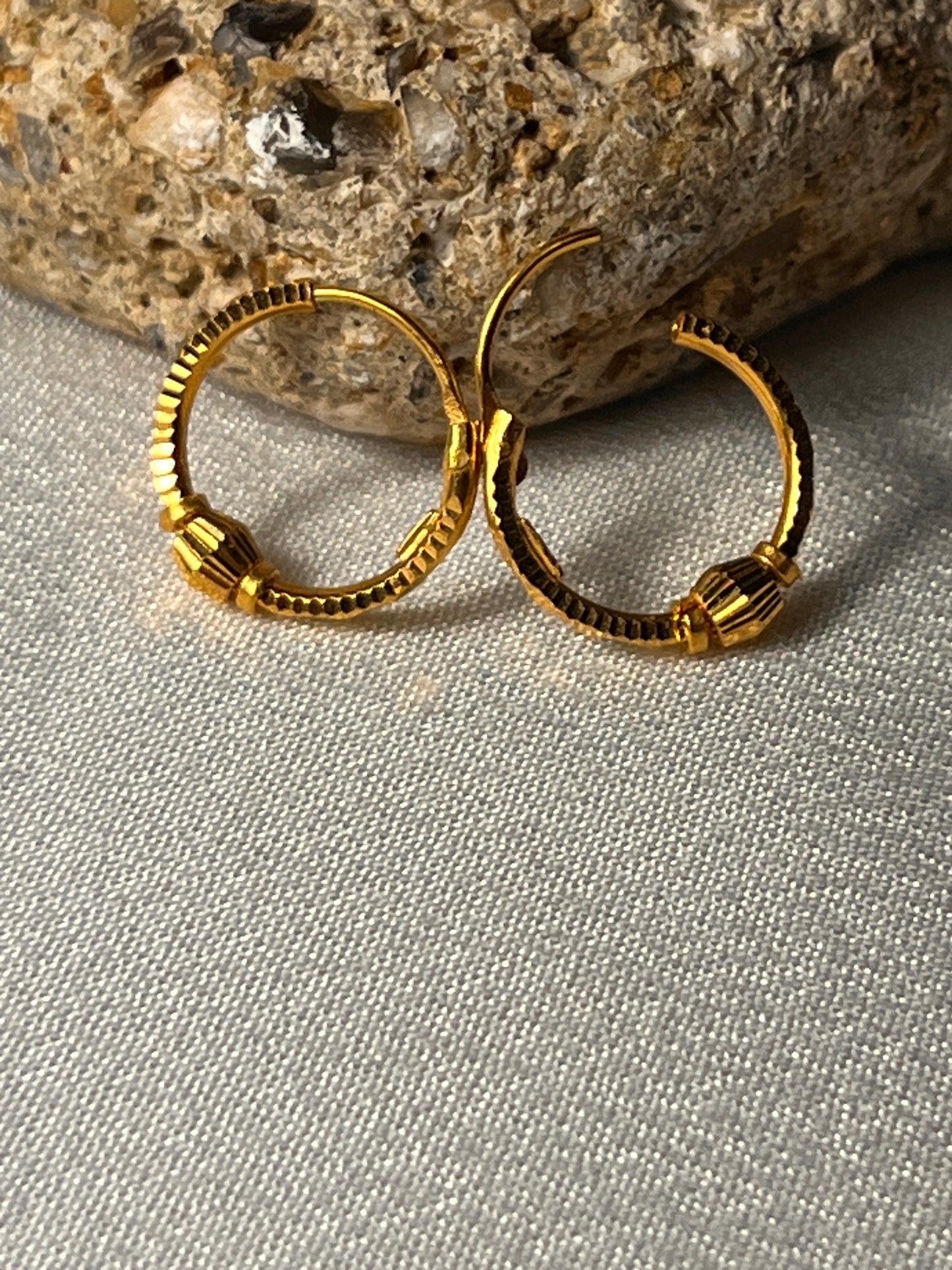 Diamond cut hoops | 11mm